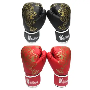 Боксерские перчатки|Боксерские перчатки для взрослых | Детские боксерские перчатки для фитнеса Унисекс из искусственной кожи с принтом тигра для мужчин